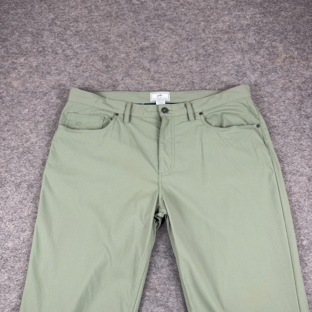 Southern Tide Intercoastal Performance Pants Nylon Stretch Green Mens 38x32
